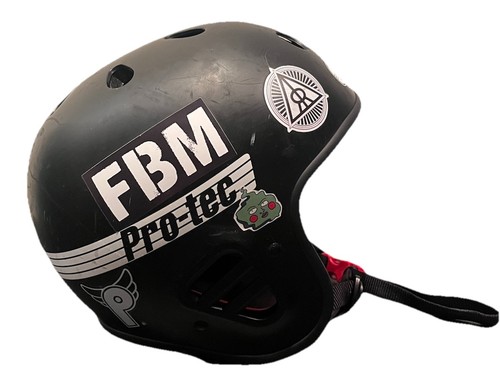 Vintage 80’s Pro-Tec Skateboard/Bike Helmet W/ Stickers Matte Black Made In USA