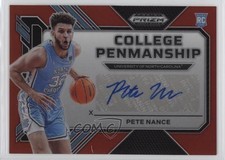 2023 Panini Prizm Draft Picks College Penmanship Red 35/149 Pete Nance Auto 19l2