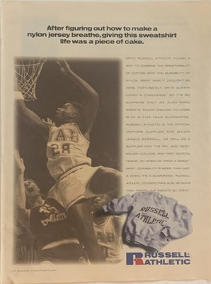 1993 Russell Athletic Sweatshirts PRINT AD College Basketball UAB VTG 1990s