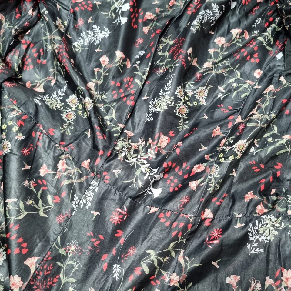 Joe Browns Military Style Coat Black Braided Front Jacket UK 10 Floral Lining - Image 4 of 4