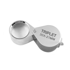 30X 21mm Jewelers Loupe Magnifier Pocket Foldable Magnifying Glass for Coins