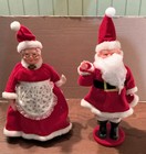  SANTA CLAUS AND MRS. CLAUSE  Christmas Doll Set of 2 Vintage 80s Home Decor  — photo 1