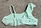 EUC Girls 2 Piece Swimwear Swimsuit Bathing Suit Mint Justice S 7/8 — photo 3
