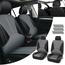 2X Front Sitzbezüge Schonbezüge Sitzschoner Kunstleder Für Skoda Fabia Roomster