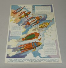 ORIGINAL 1934 BUCK ROGERS BATTLE FLEET ADVERTISING FOLDOUT FLYER (INV004)