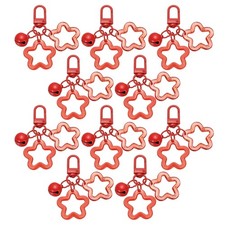 10Pcs Star Keychain, Keychain Charms, Red
