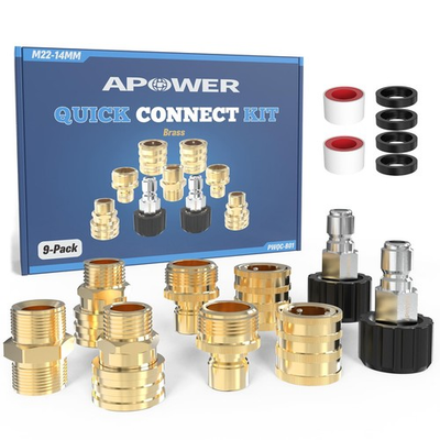#ad Pressure Washer Quick Connect Kit M22 14mm to 3 8quot; Female Quick Disconnect K... $34.05