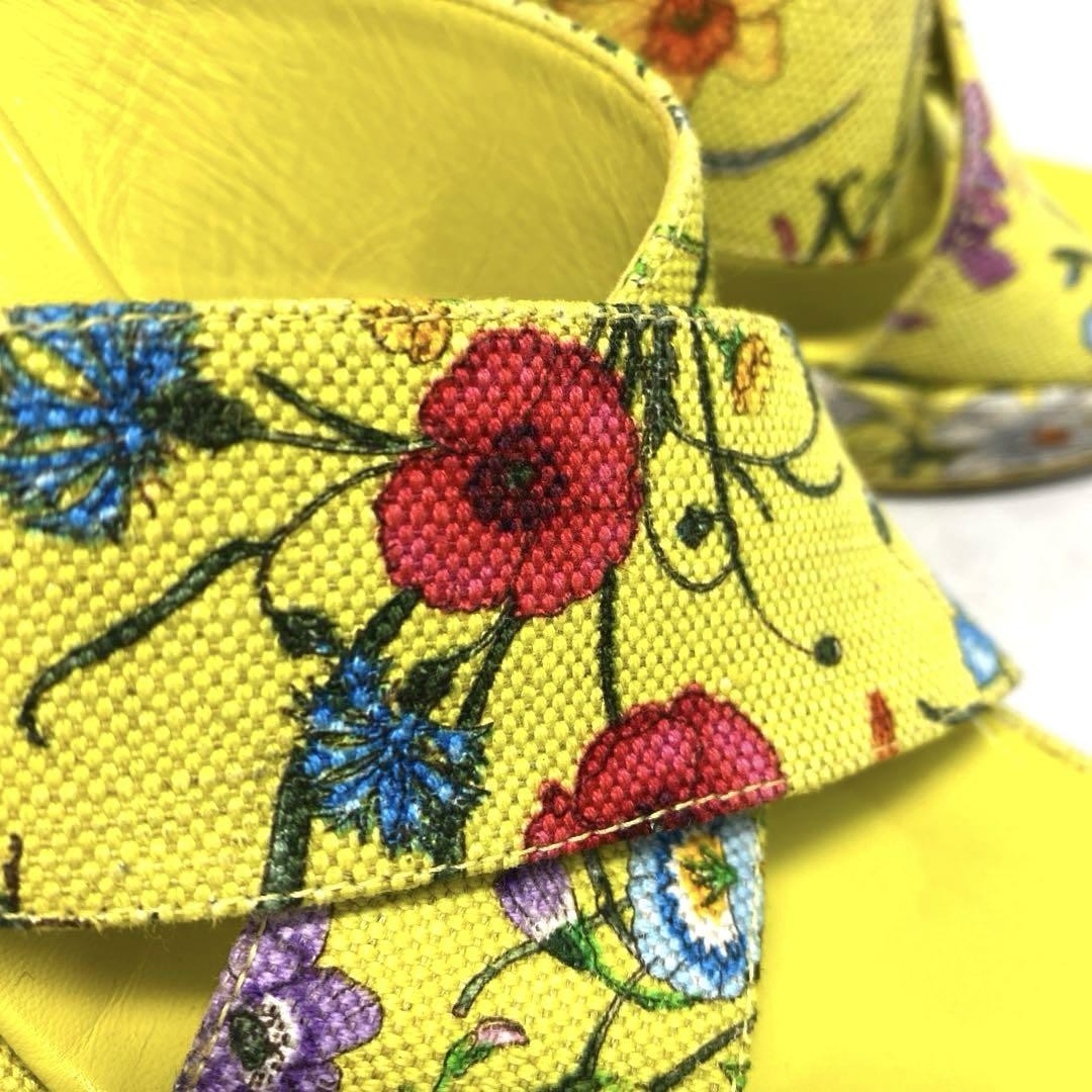 Gucci Pumps Slide Sandals Multicolor Canvas Size 37.5 US About7.5 For Women thumbnail 14