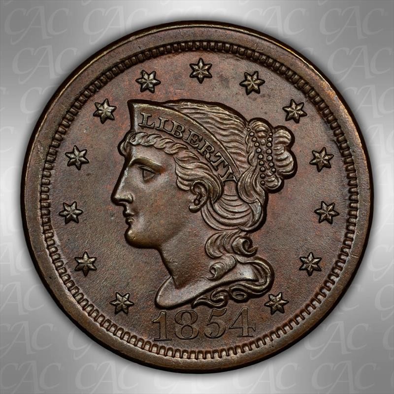 1854 1C CACG MS 65 BN | eBay