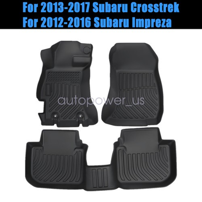 #ad For 2013 2017 Subaru Crosstrek XV Crosstrek 2012 16 Impreza TPE Floor Mats Liner $66.39