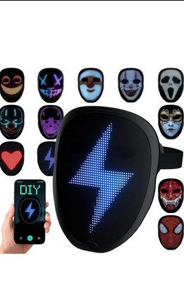 LED Mask With Face Transforming APP Controlled & Programmable Digital LED Light
