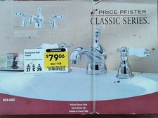 Price Pfister Classic Series Widespread Bath Faucet WL8-600C Polished Chrome NIB