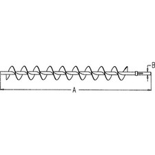 144021A2 New Lower Return Auger Fits Case-IH Combine Models 2144 2166 +