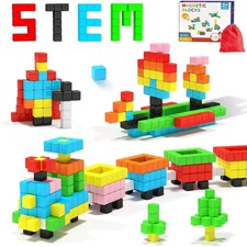 40pcs Magnetic Blocks -Ideal Gifts for 3 4 5 6 Year Old,STEM Learning Toys for 3
