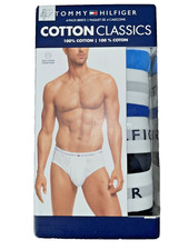 MEN'S "TOMMY HILFIGER 100 COTTON CLASSICS BRIEFS SIZE MED SEALED 4-PACK