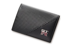 Genuine Nissan Skyline GT-R Card Case Business Card Holder Leather Japan KWA1303
