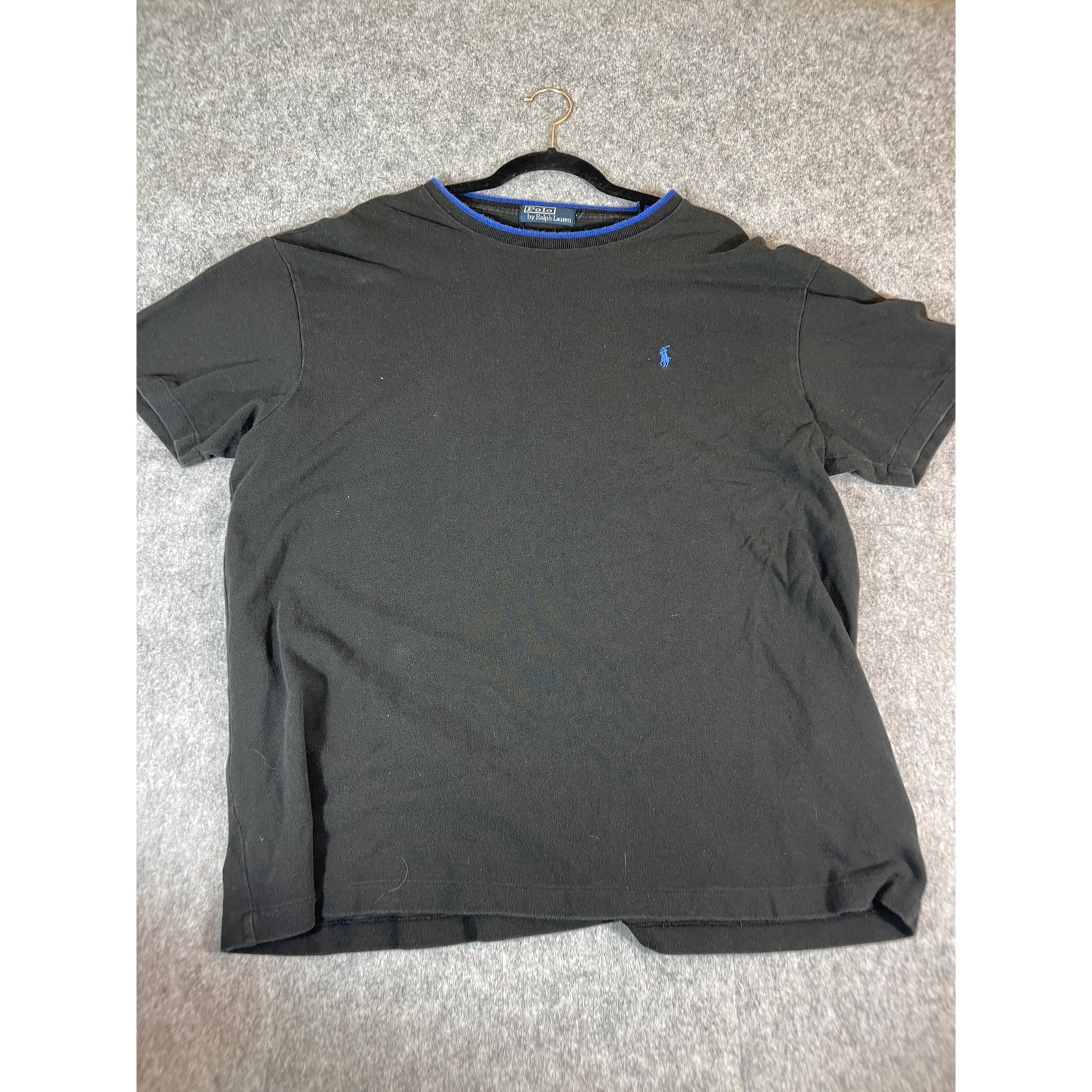 Polo Ralph Lauren vintage anni 90 t shirt uomo XL mini pony casual preppy retrò nera