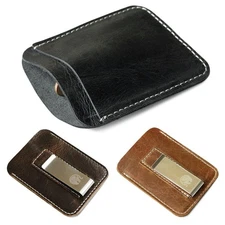 Mens Genuine Leather Money Clip Wallet Id Credit Card Holder Purse Slim Pocket