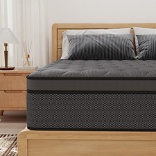 14 Inch King Size Mattress in a Box Hybrid Pocket Coil Memory Foam Medium Firm