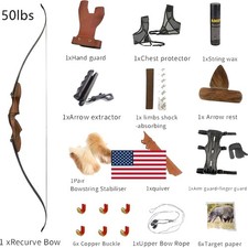 60" Recurve Bow 50/60lbs ILF Takedown Bow RH Archery Hunting Shooting Practice