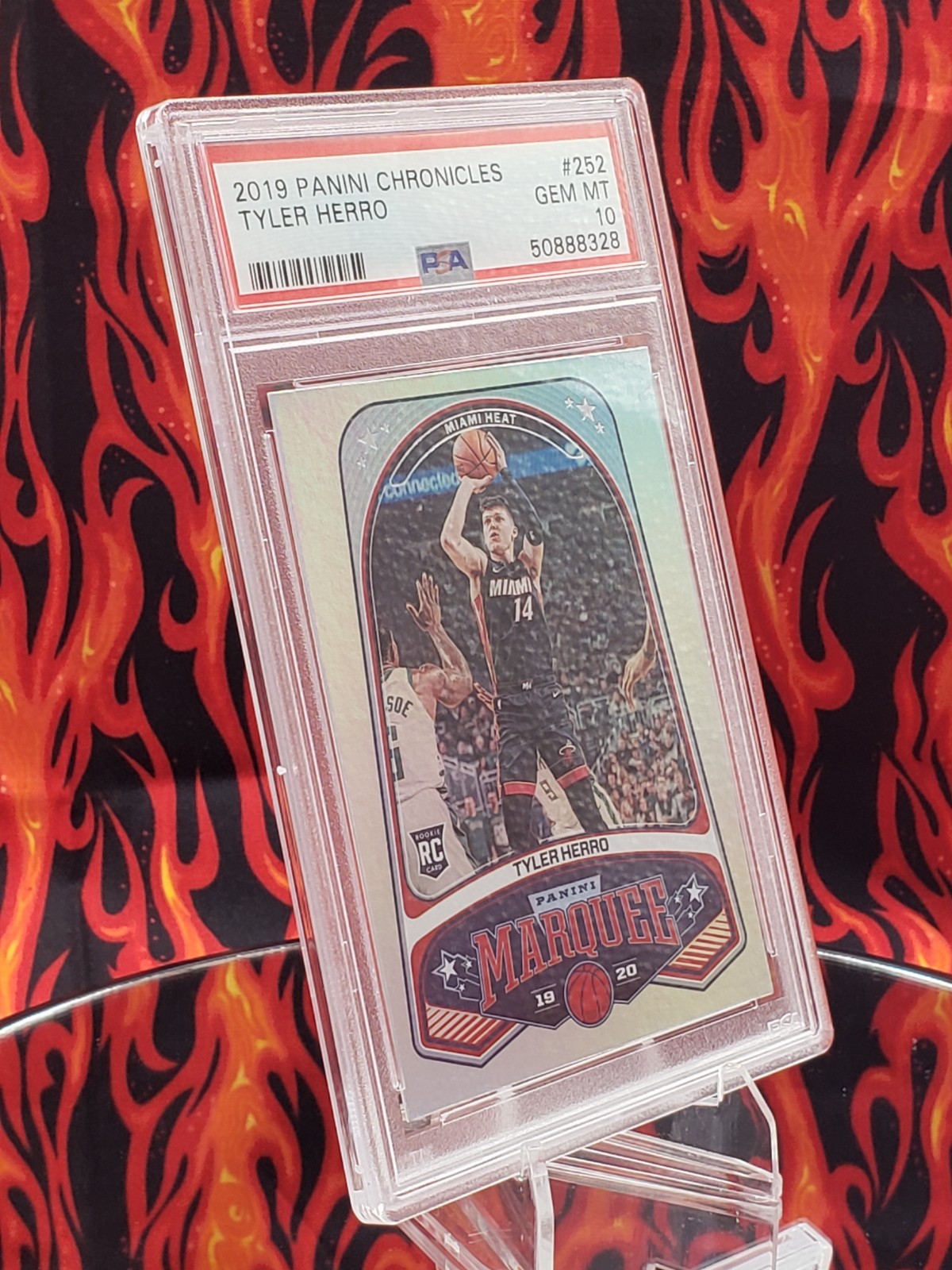 Tyler Herro 2019 Panini Marquee Chronicles 252 Rookie Basketball Card [PSA 10GM] view 16