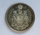 1965 CANADA SILVER 50 CENT - AU50 - QUEEN ELIZABETH II HALF DOLLAR #654
