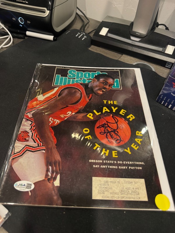 Sports Illustrated magazine Gary Payton Autographed JSA