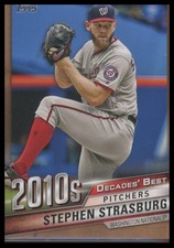 2020 Topps #DB-94 Stephen Strasburg Decades' Best Gold #/50