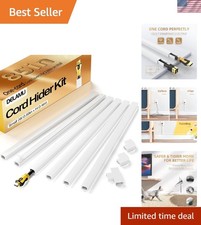 Elegant Cord Hider: Self-Adhesive Wire Covers for Quick Cable Management, White