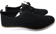 Cole Haan Womens Sz 9 B Black OG Grand Stitchlite Wingtip Oxford Knit Shoes