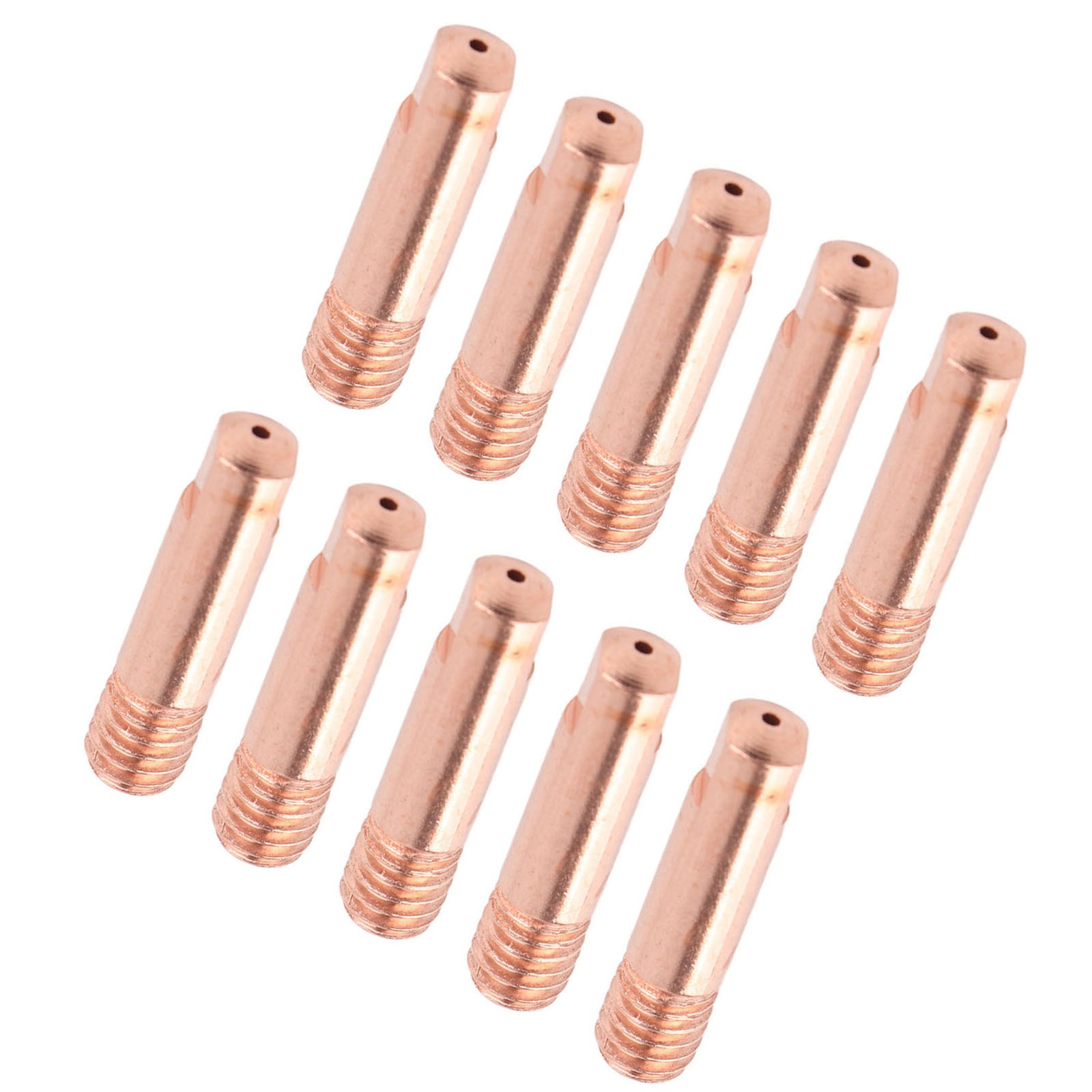 10xMB15AK MIGMAG M6 Welding Weld Torch Tips Holder Gas Nozzle Gold☜