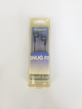 Magnavox Snug Fit Earphones MHP4820-BK   Smooth Bass, 15mm Driver, Silicon Comfo