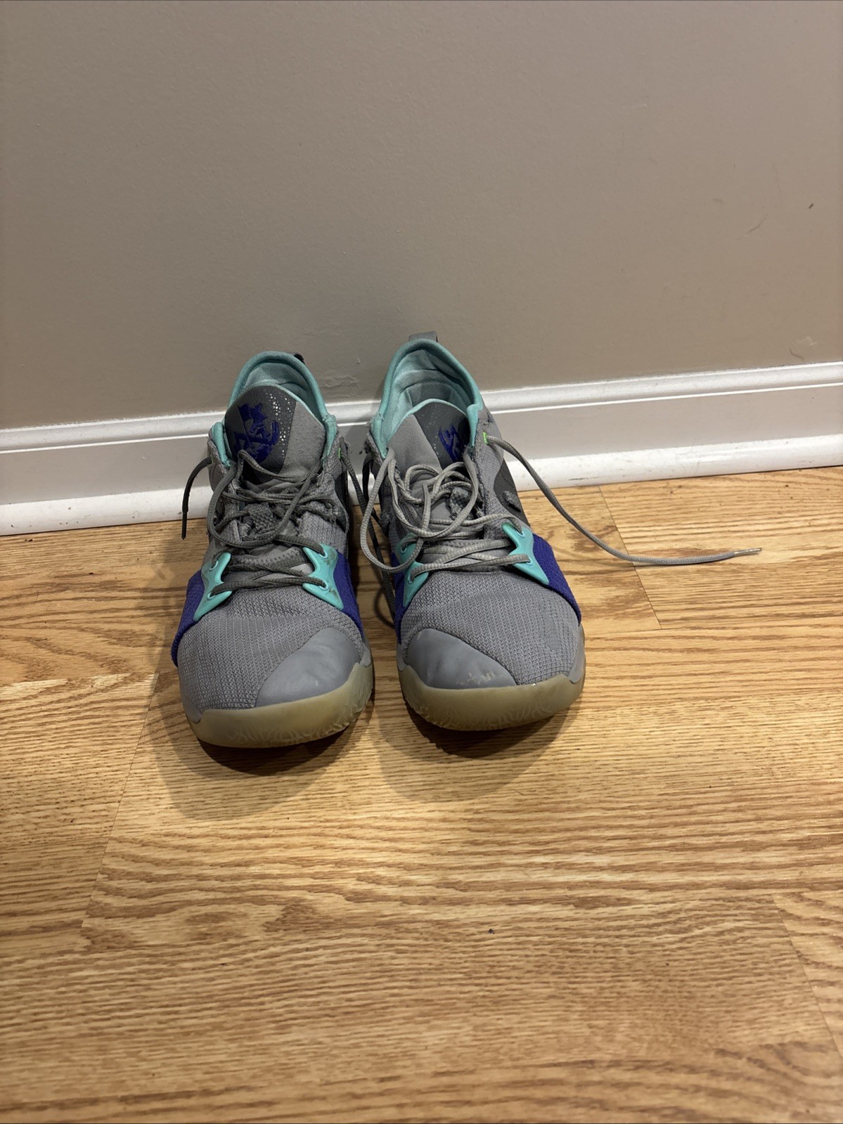 Nike PG2 Pure Platinum Grey Aurora Green Men Sz 12 Paul Geor