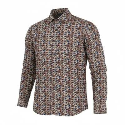 State Of Art Chemise Homme S Marron Coupe Régulière Col Cutaway - Photo 1/4