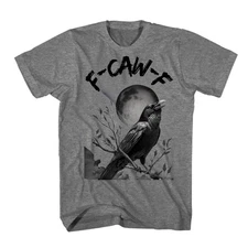 Black Crow F-Caw-F Shirt Black Bird Novelty T-Shirt Fcawf Funny Moon Small - 5XL