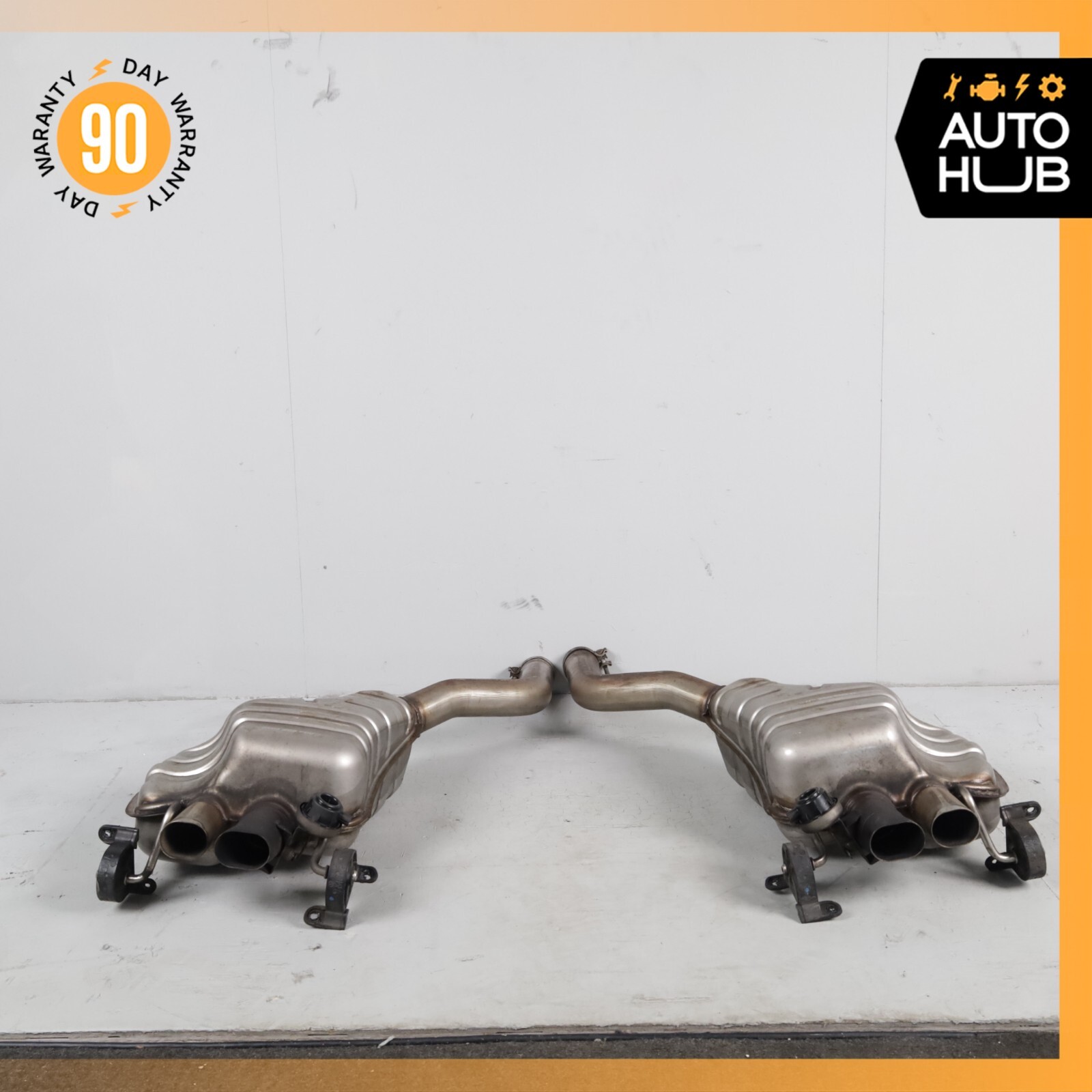 12-15 Bentley Continental GT Exhaust Muffler Mufflers Right & Left Set OEM 56k