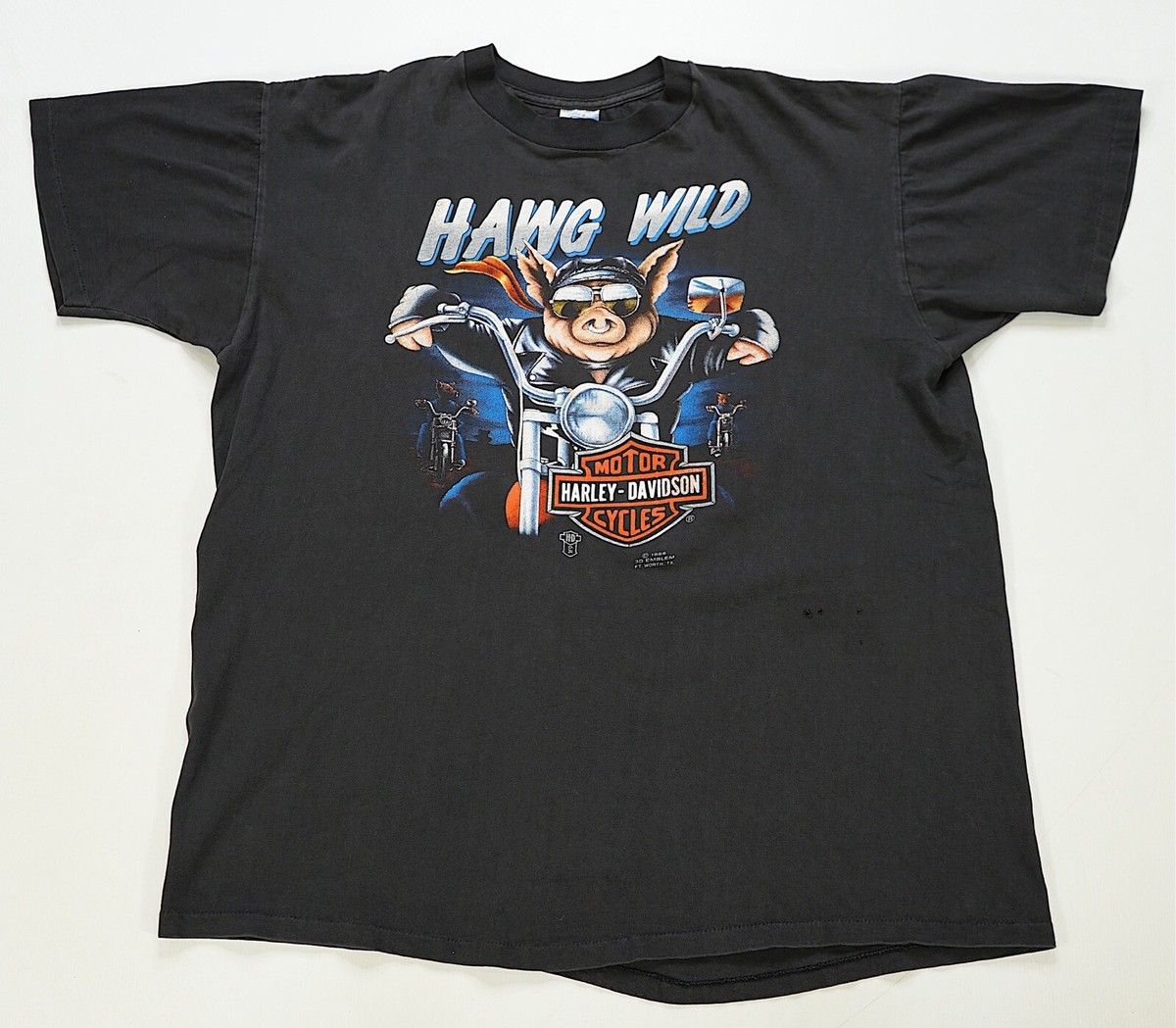 Rare VTG 3D EMBLEM Harley Davidson Hawg Wild 1986 T Shirt 80s Hog Pig Biker XL Rare VTG 3D EMBLEM Harley Davidson Hawg Wild 1986 T Shirt 80s Hog Pig Biker XL