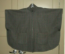 Bemidji Woolen Mills Vtg Gray Poncho Cloak Coat Shawl Cape Coat New Usa