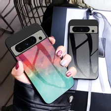 Colorful Starry Sky Glass Phone Case Glossy For Google Pixel 9 Pro XL 8 7 Pro