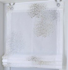 Raffrollo natur sand Gardine Ösenrollo Belinda Kutti  Faltrollo Haken Klemmrollo