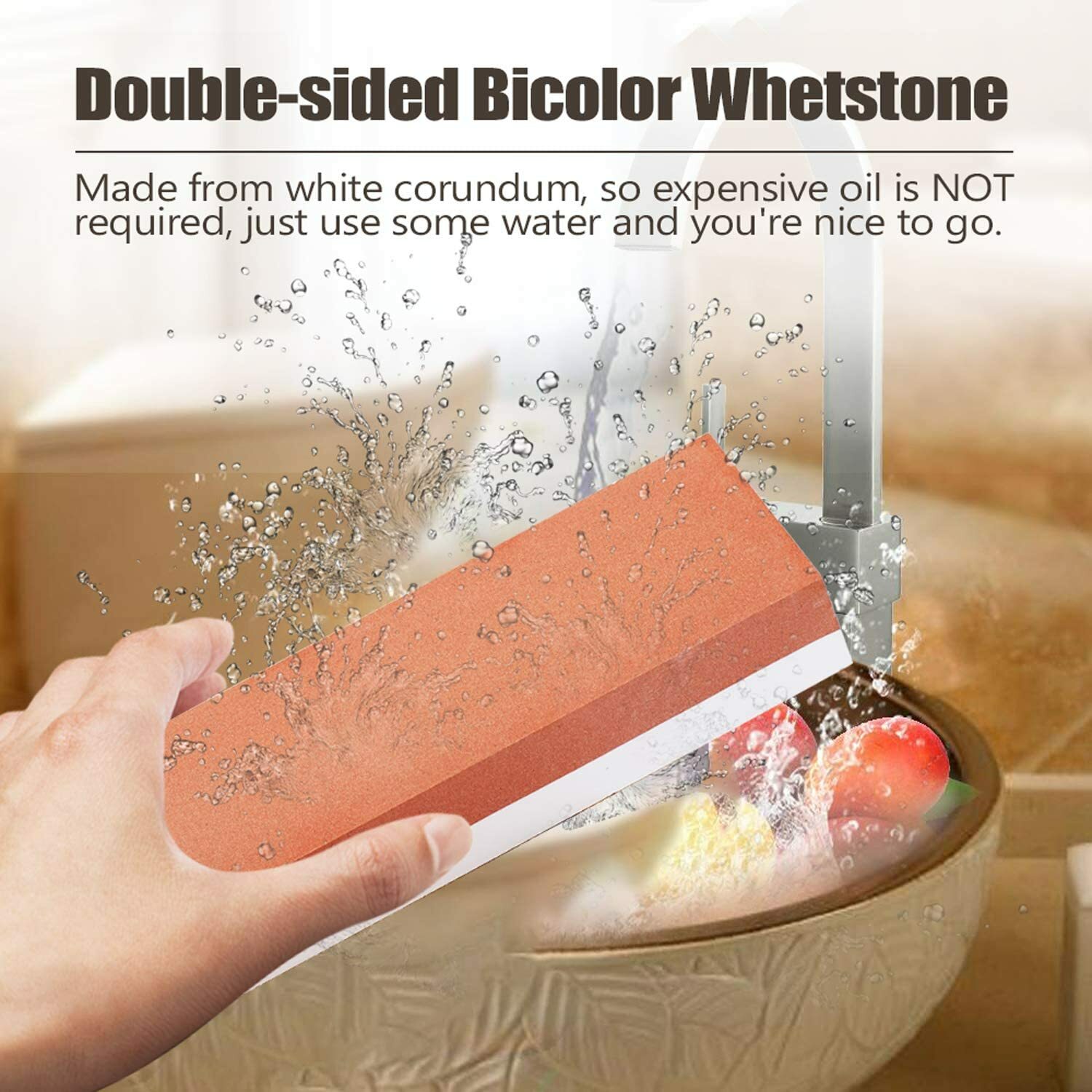 Double Sided 3000 8000 Grit Sharpening Stone Water Stone Knife Sharpener Tool - Image 4