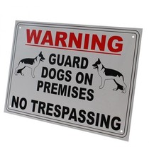 External A4 'Guard Dog on Premises' Warning Sign