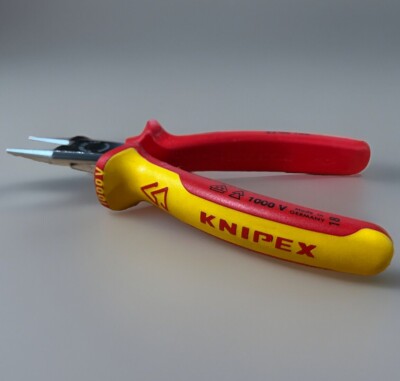 Knipex 22 06 160 Insulated VDE 1000v Round Nose Wire Cable Bending Chrome Pliers