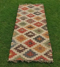 Natural Handwoven Yoga Mat Jute Cotton Fabric Meditation Workout Mat Fitness Rug