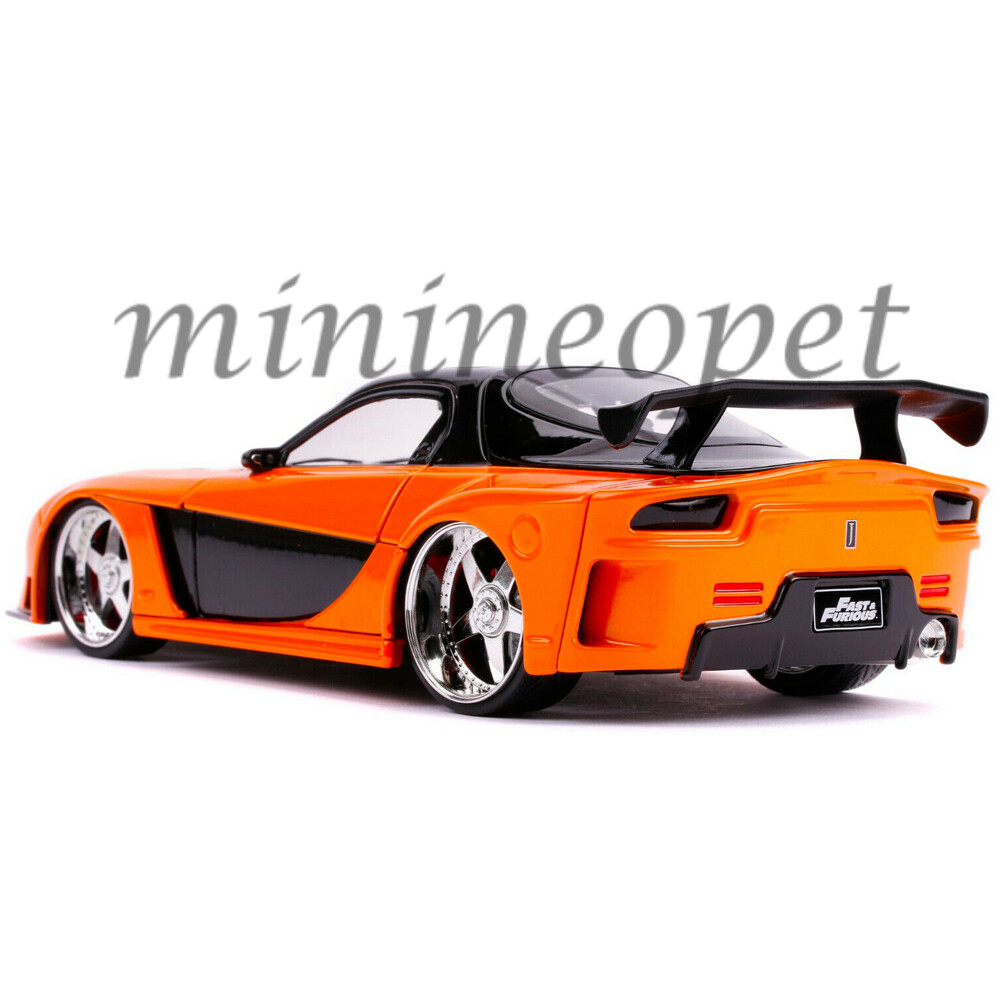 JADA 30732 FAST & FURIOUS HAN'S MAZDA RX-7 1/24 DIECAST CAR ORANGE
