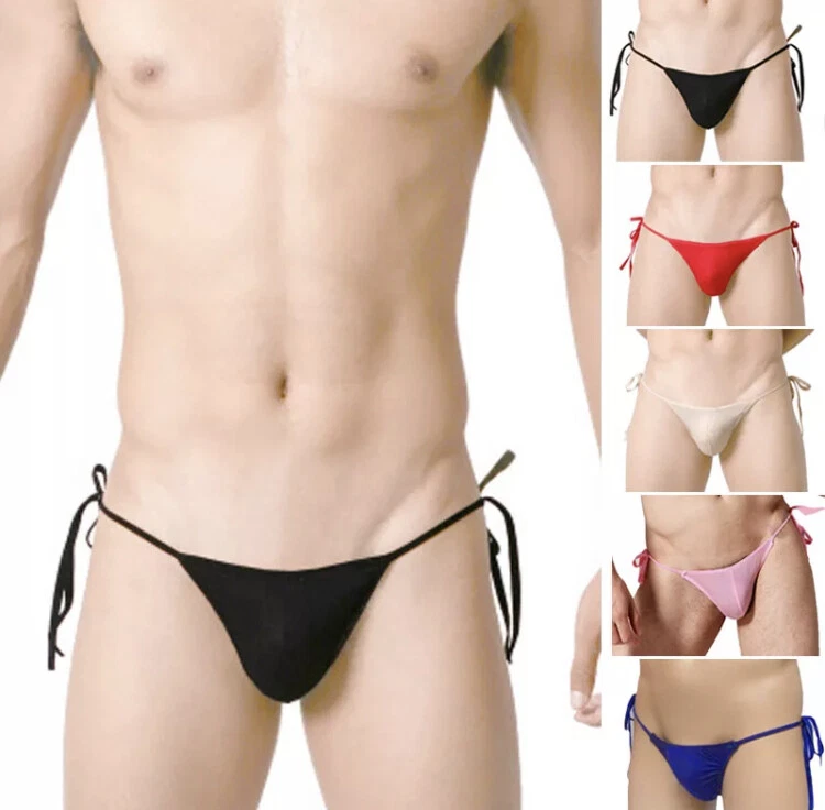 Tanga Posing Thong with Ties String Sides Ideal underwear & Beach Posing  Pouch