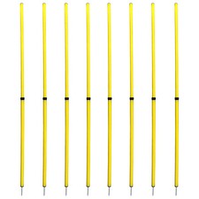 Slalom Poles Set of 8 Agility Speed Training Soccer Football Telescopic 40" -70"