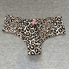 NWT Victoria s Secret PINK Vintage Leopard Animal Print Cheekster Panties Small