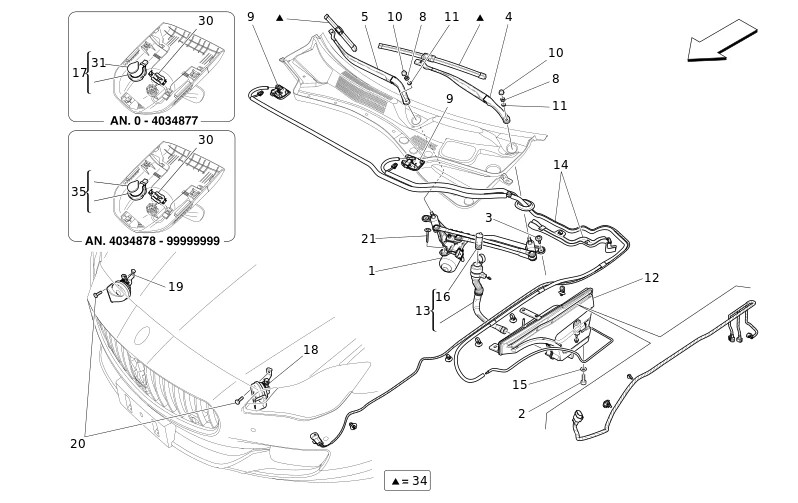 Genuine Left Side High Note Horn fits Maserati Quattroporte (2014+) 670038114