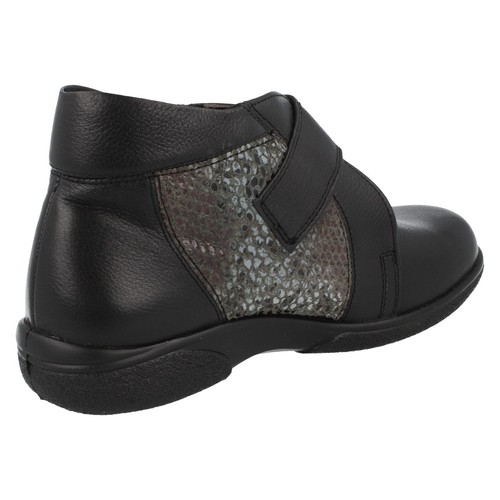 Mujer Easy b Negro Serpiente/ Marrón/ Verde Oliva Nubuck Botín de Piel : Doris - Imagen 7 de 12